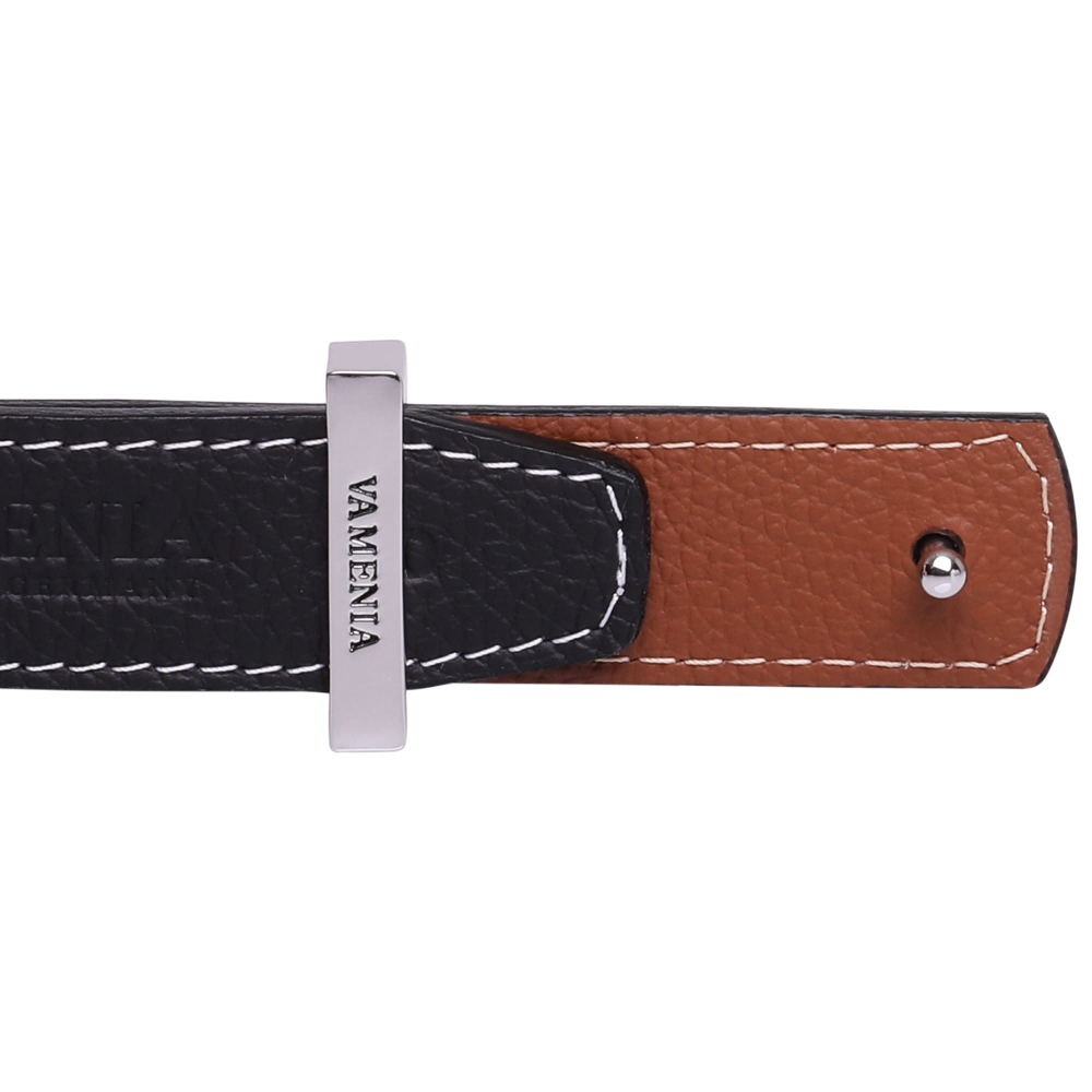 Reversible belt gray -JANUS-